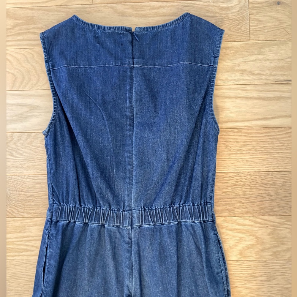Mixed by Nasrin Boatneck Jumpsuit in Denim Blue XS Stretch Wide Leg $175 - Picture 10 of 11